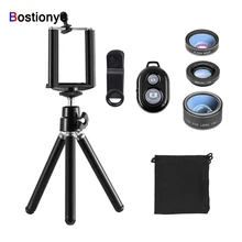

Fish eye 3 in 1 mobile phone clip lenses fish eye wide angle macro camera lens for all kinds of mobile phone clamp With tripod