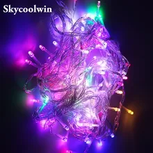 Светодиодный Рождественский свет сказочная гирлянда 10 м 50 светодиодный s подключаемый AC 110 В 220 В Свадебные вечеринки рождественские украшения лампы