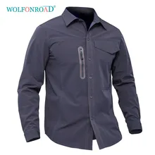 WOLFONROAD новые летние мужские рубашки быстросохнущие нейлоновые тактические рубашки военные армейские рубашки для спорта на открытом воздухе походные рубашки