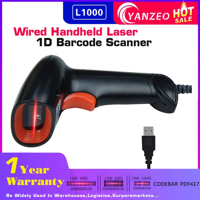 Special Offers Yanzeo L1000 1D Barcode Scanner Portable USB Wired Handheld Laser Light Scanner For Supermarket Store IOS Android IPAD Special Offers Yanzeo L1000 1D Barcode Scanner Portable USB Wired Handheld Laser Light Scanner For Supermarket Store IOS Android IPAD