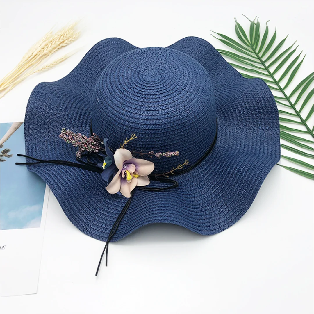 Новинка, складная женская Соломенная пляжная летняя шляпа от солнца бежевого цвета, один размер, широкая шляпа от солнца для путешествий, женские пляжные кепки с бантом