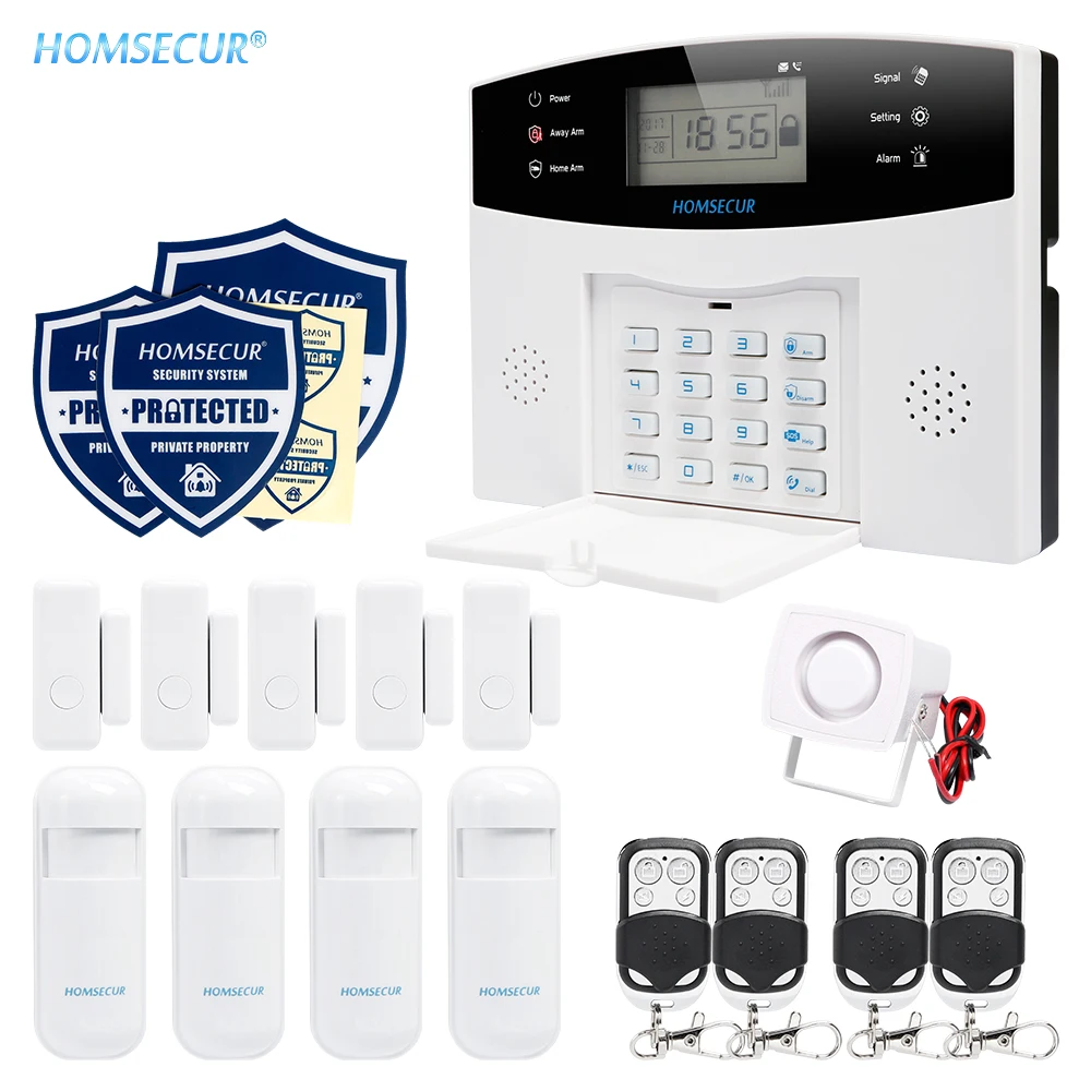 

HOMSECUR Wireless GSM 850/900/1800/1900 Burglar Alarm System+PIR+5*Door Sensor