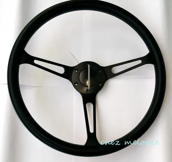 

PU Polyurethane Foam 15'' 38cm universal vintage classic PU rim racing car bus steering wheel with horn button