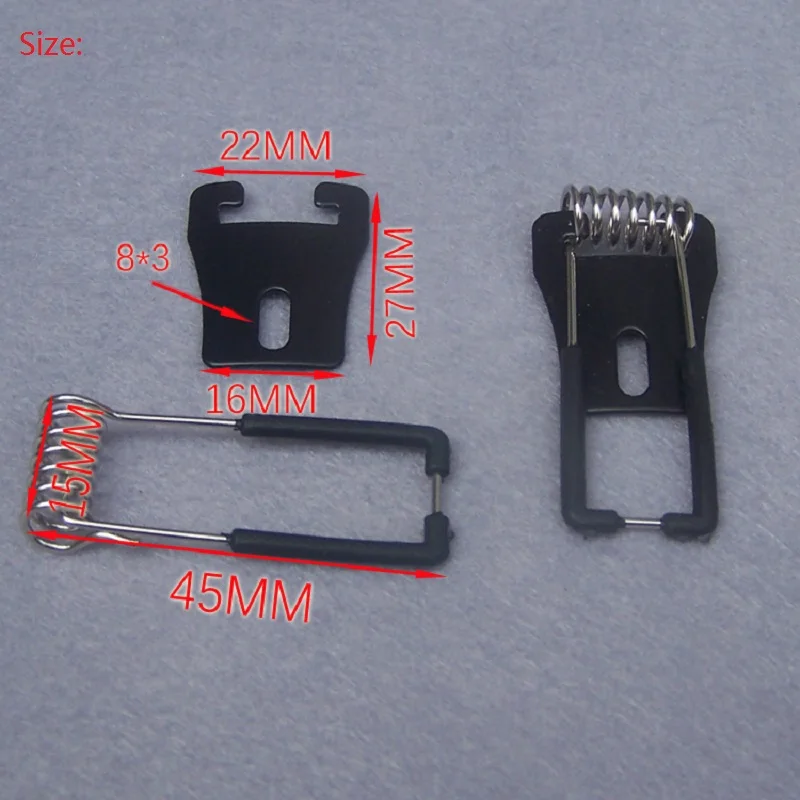 10 шт./лот led 15x45 мм черные панельные лампы крепежная пружина С КРЕПЕЖНОЙ ПЛАСТИНОЙ, потолочные Пружинные зажимы для встраиваемых огней