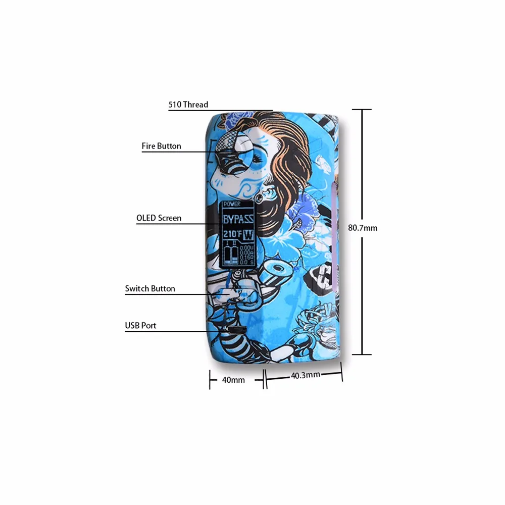 Оригинальный бокс мод Vapor Storm 230 200 Вт VW TCR без аккумулятора 18650 с двойной катушкой
