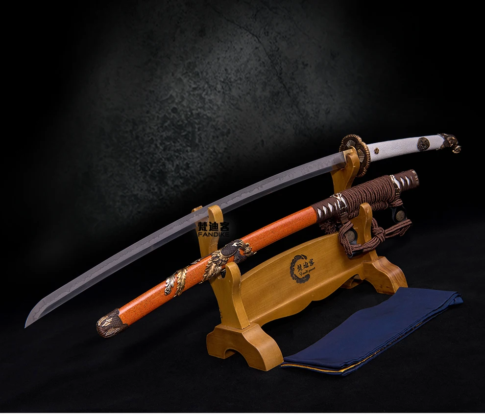 Boutique Japanese Samurai Sword Katana Clay Tempered T10 Steel Chinese sword, Japanese sword, samurai real katana sword, fandike