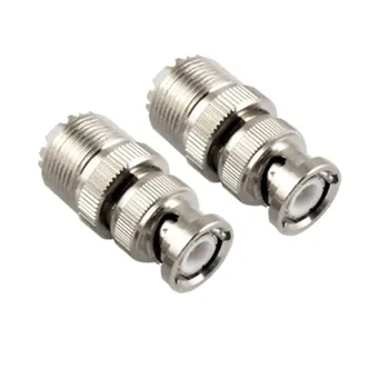 

2 Pcs BNC Male Plug to UHF SO239 Female RF Coaxial RF Connector