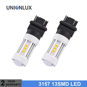 

2pcs 880Lm 13SMD LED Bulbs T25 3157 p27/7w Auto Lamp White Red Amber Car Light LED 12V-24V Brake Reverse Light