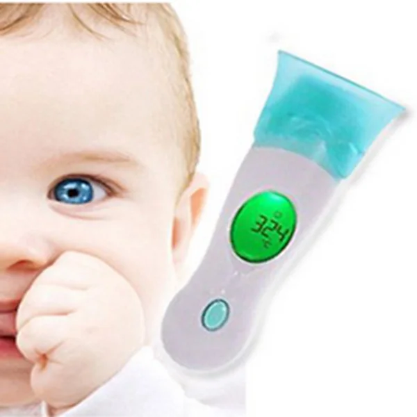 

4 in 1 Baby Adult Digital LCD Ear Forehead Ambient Clock IR Infrared Thermometer Degrees Celsius