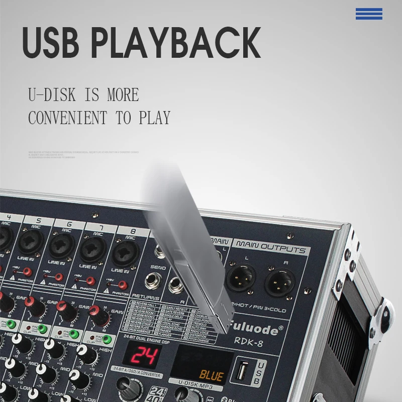 Fuluode RDK-8 Professional Mixer Super High Power