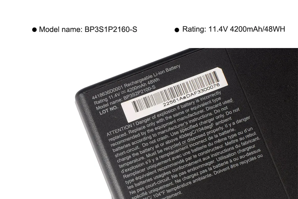 KingSener BP3S2P2100-S ноутбука батарея для Getac F110 P/N: 2428636D0004 4418636D0001 BP3S1P2160-S 11,4 в 4200 мАч/48WH