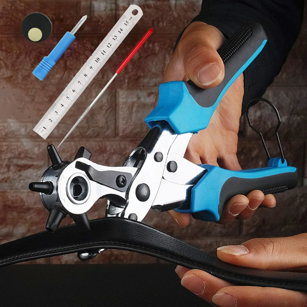 

Punch Plier Hole Punching Machine Round Hole Perforator Tool Make Hole Puncher For Watchband Cards Leather Belt