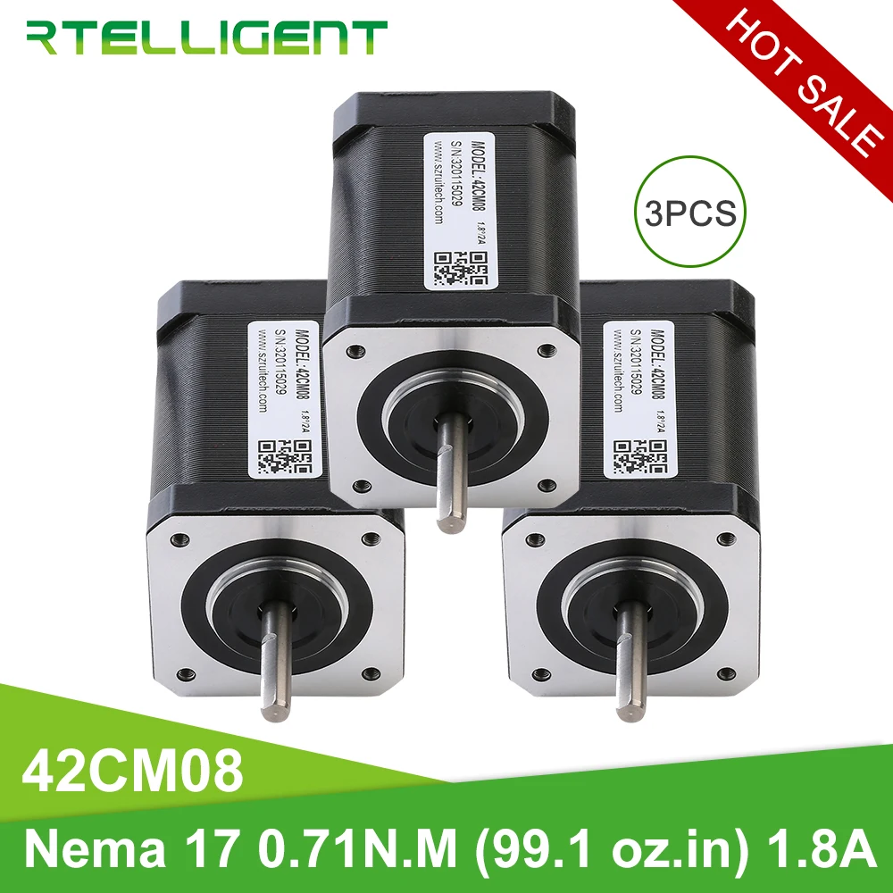 Шаговый двигатель Rtelligent Name 17 0 71n. M 60 мм 3 шт. шаговый Nema с проводом 30 см для 3D