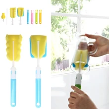 4 шт./компл. губка щетка для бутылочек младенцев чашка Стекло соски-пустышки мыть чистой инструмент для очистки