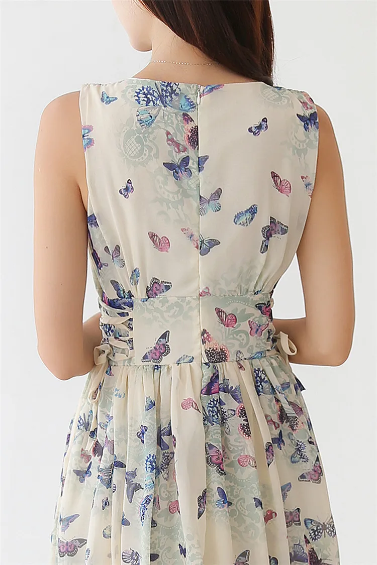 MSSNNG Sexy Women Summer Dress Maxi Long Chiffon Beach Dresses Loose Casual Butterfly Printed Dress Slim Brand Vestidos PlusSize XXXL (1)