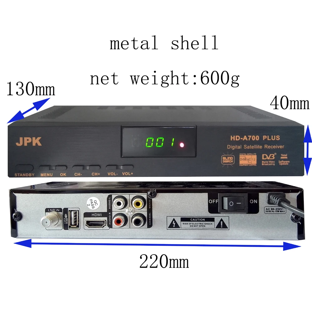 free shipping set top box Satellite Receiver DVB S2 1080P HD satellite