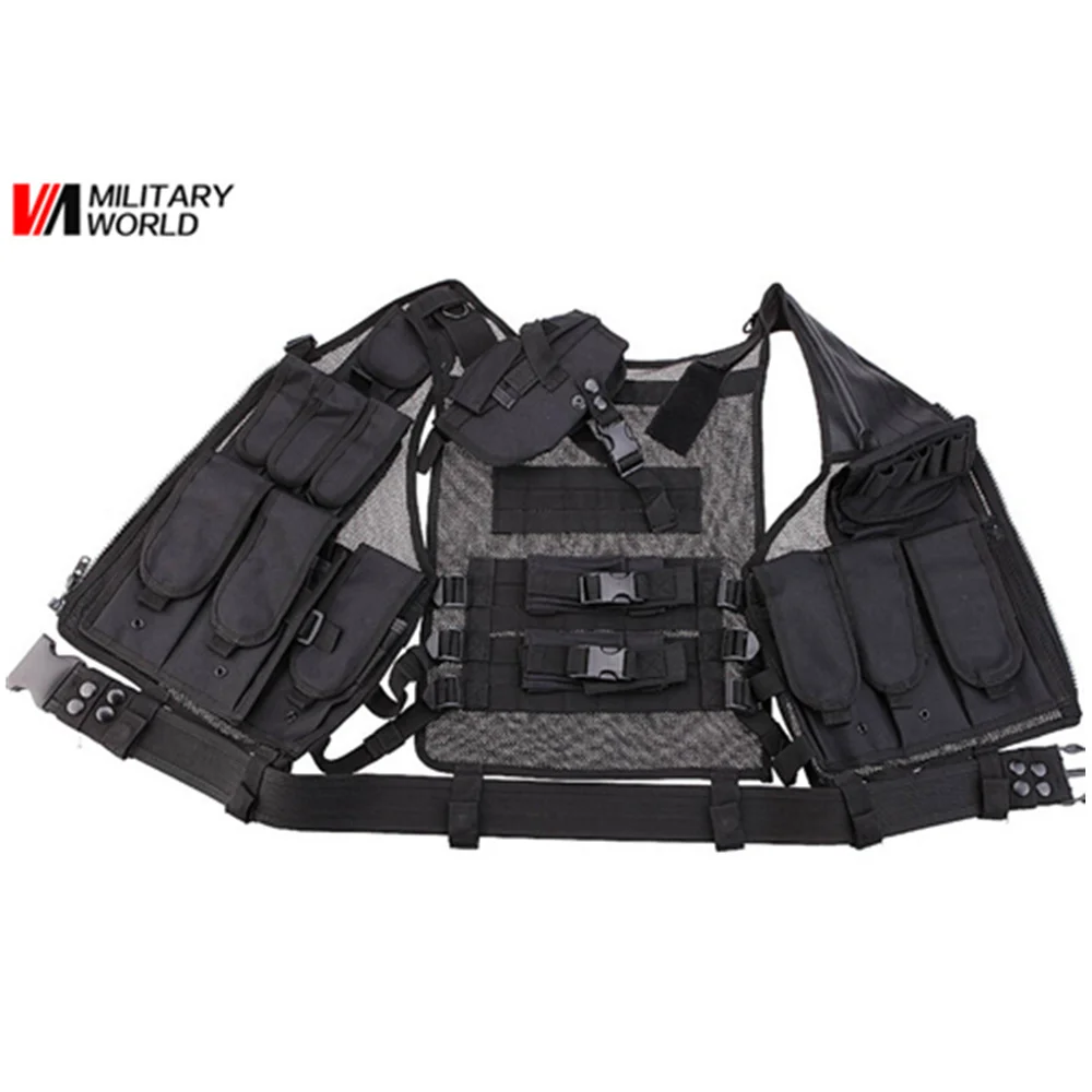 Outdoor Breathable Tactical Mesh Vest Multi-functional Training Combat Waistcoat CS Paintball Safety Clothing Hunting Equipment