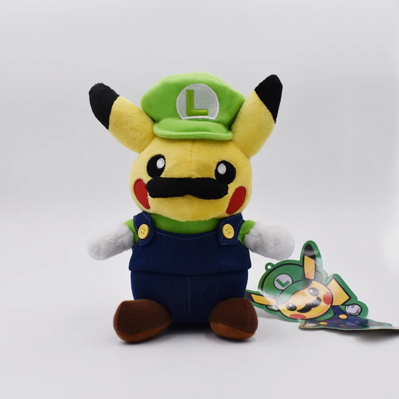 10-20 см Peluche Pikachu Косплей Super Mario Bros Luigi Mario Плюшевые игрушки Мягкая кукла рождественский подарок для детей 2 стиля