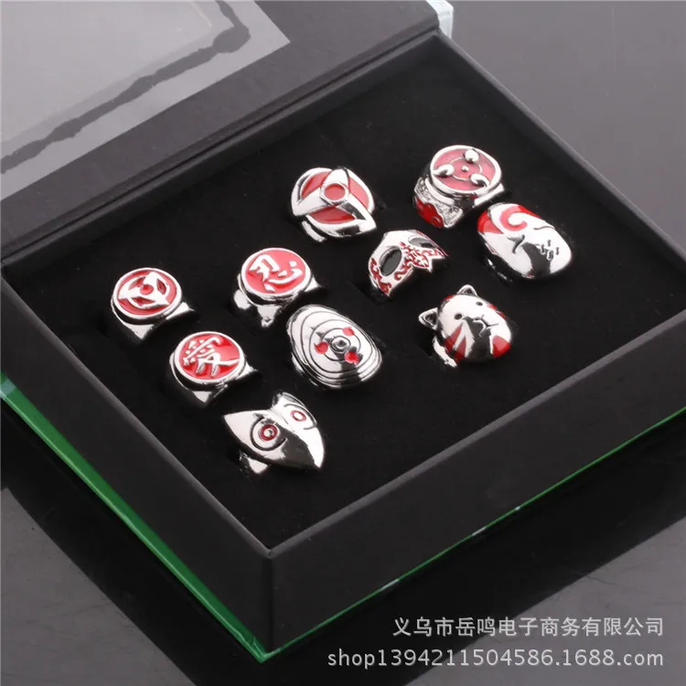 Japanese Anime Uzumaki Naruto ring 10pcs set Men Rings Ring 2015 Mens