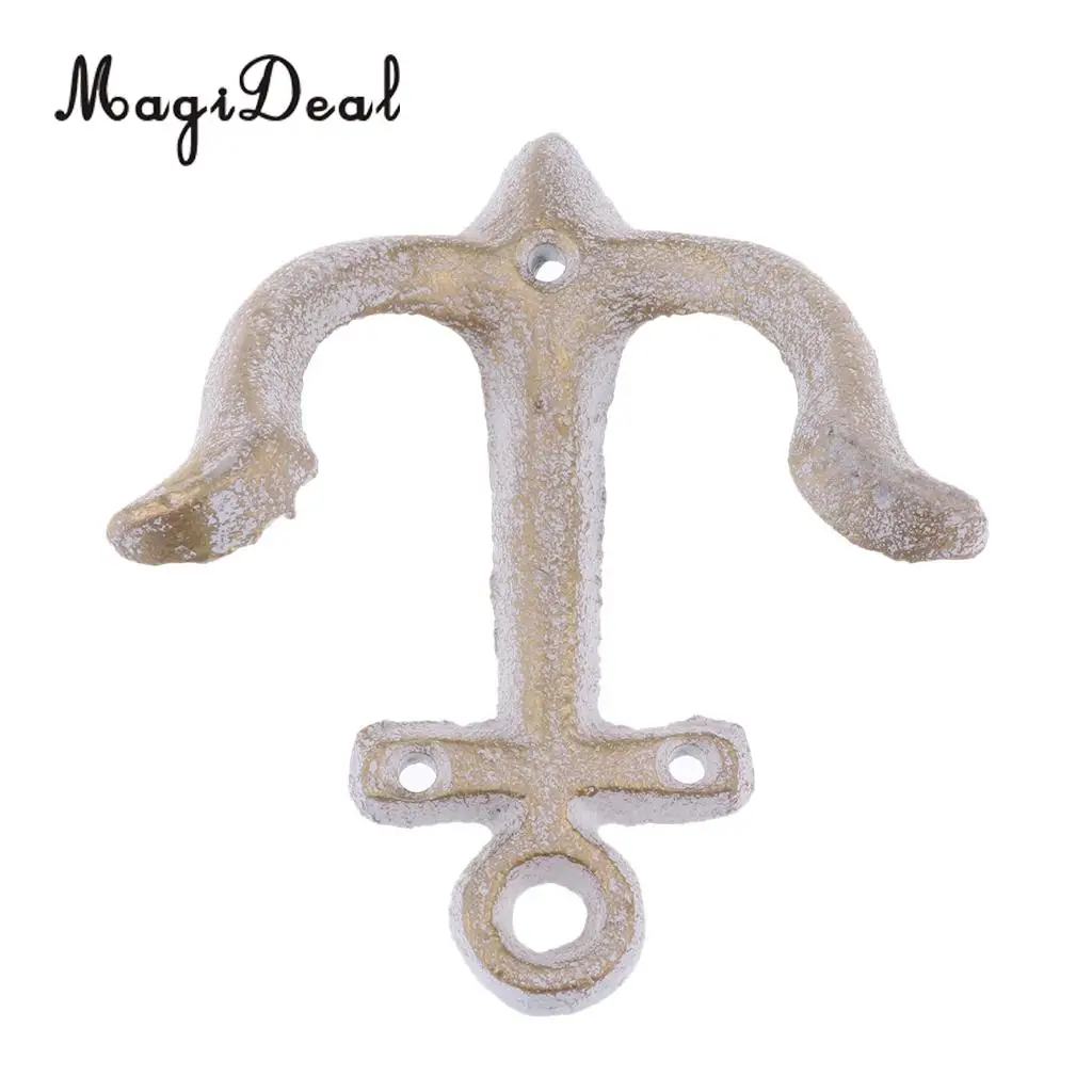 MagiDeal Metal Anchor Hooks Wall Door Mounted Clothes Towel Hat Key Hanger  Whiteandcrafted classic antique decorative wall hook