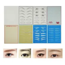 5 шт. синего цвета практика кожи бровей Перманентный Макияж брови татуировки Практика подготовки кожи Набор для начинающих татуировки Запчасти