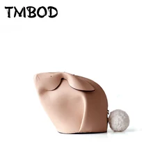 Новинка, дизайнерская женская маленькая сумка с кроликом, женская сумка-мессенджер, женские сумки из спилка, милые клетчатые сумки an1117