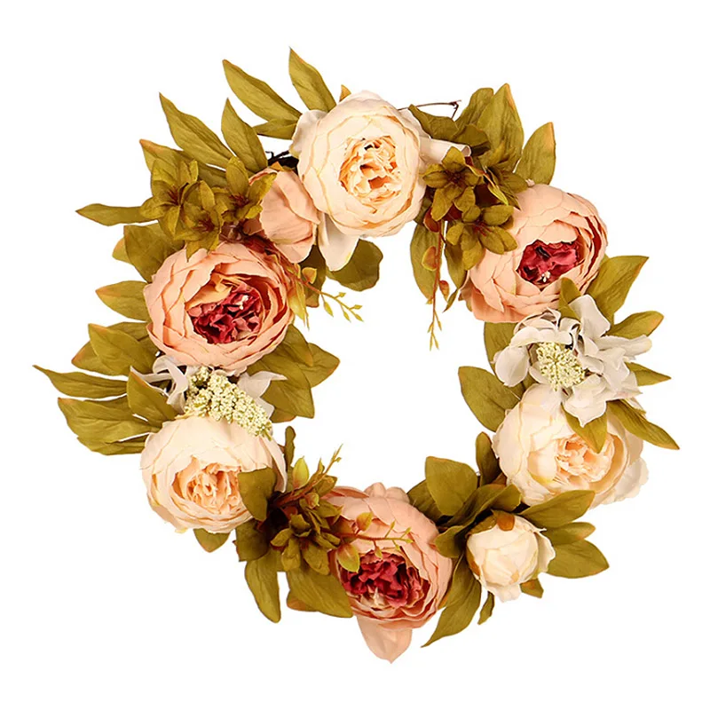 40cm Adeeing Classic Artificial Simulation Flowers Garland For Home Room Garden Lintel Decoration Wedding Prop Party Decoration - Цвет: Champagne