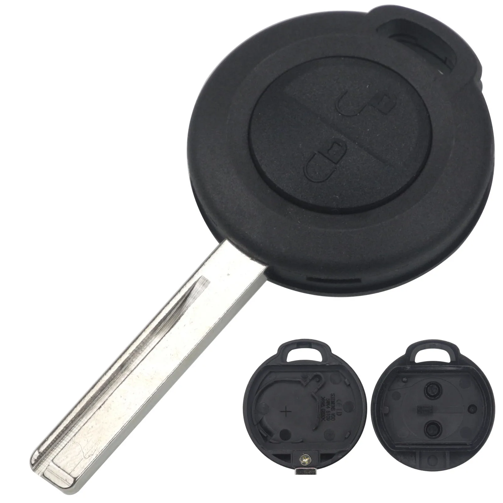

jingyuqin 10pcs/lot Remote 2 Buttons Car Key Shell Case For Mitsubishi Colt Warior Carisma Spacestar Straight Key Uncut Blade