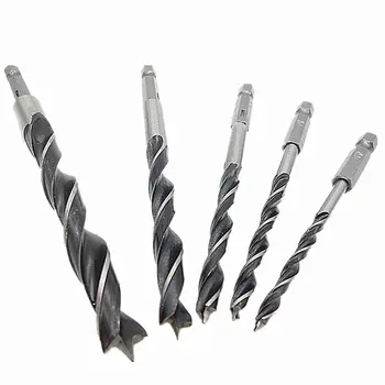 

5pc 4-10m Hex Shank Screwdriver Drill Wood Dowel Twist Drill Bit Set 1/4" 6.35mm