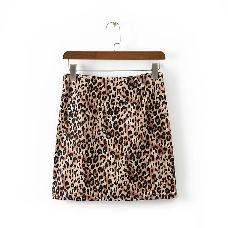 Летние юбки леопарда женские Высокая талия bodycon Карандаш Мини юбка сексуальный корейский стиль модная одежда уличная - Цвет: Leopard