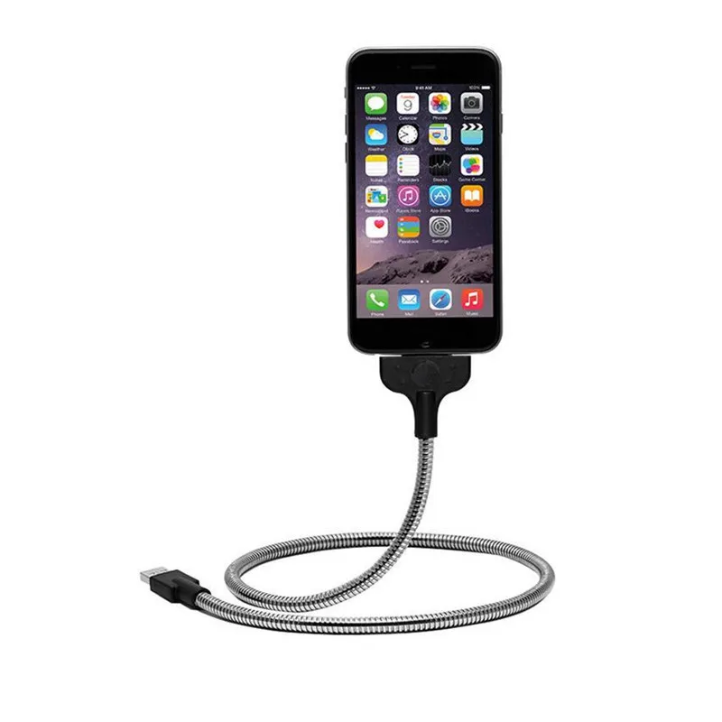 Гибкий стоячий usb зарядный кабель для передачи данных зарядное устройство для телефона держатель для iPhone Android тип-c смартфонов