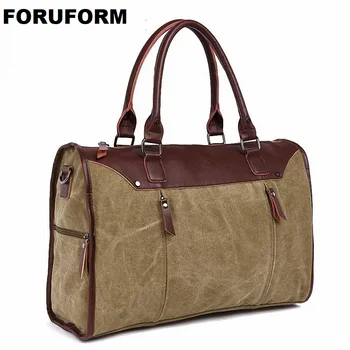 

New Women Travel Bags Large Capacity Canvas Solid Men Luggage Travel Duffle Bags For Trips LI-1348