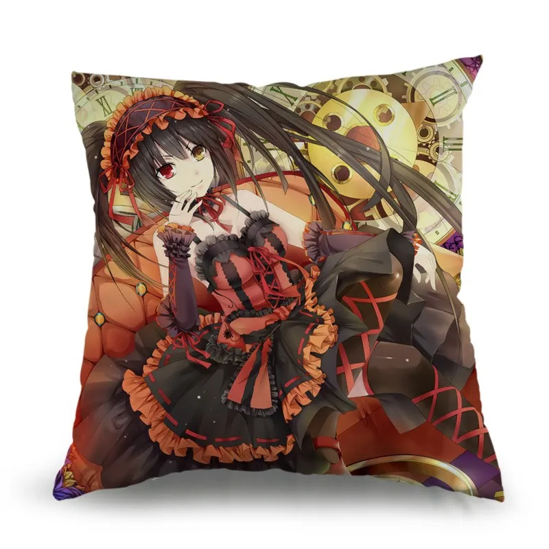 Японские Аниме подушки Date A Live tokisaki kurumi Наволочка 50 см x 50 см две стороны печатных