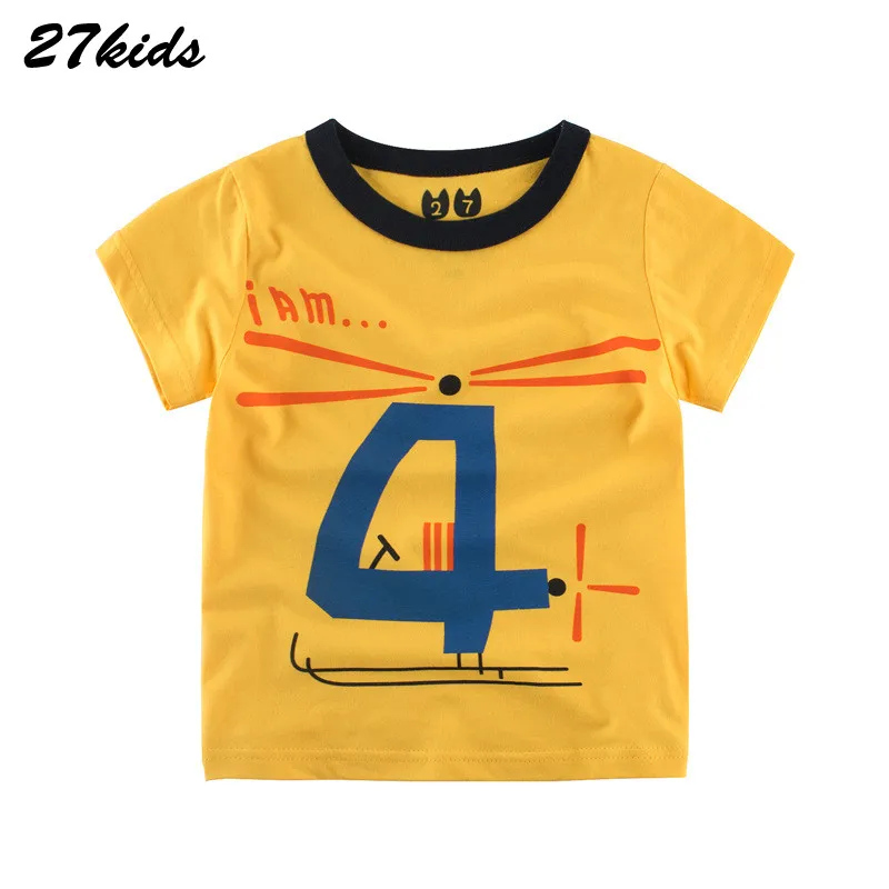Buy 3 get 5% I AM 2 Shirt Short Sleeves for The Boy I am 4 Boy Tops 2019 Kid T Shirts Summer Cotton Children Kids Girl T-Shirts