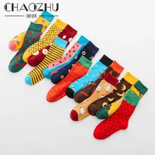 CHAOZHU/милые женские носки с рисунками героев мультфильмов; сезон весна-осень-зима; забавные носки в полоску с арбузом; Модные женские носки