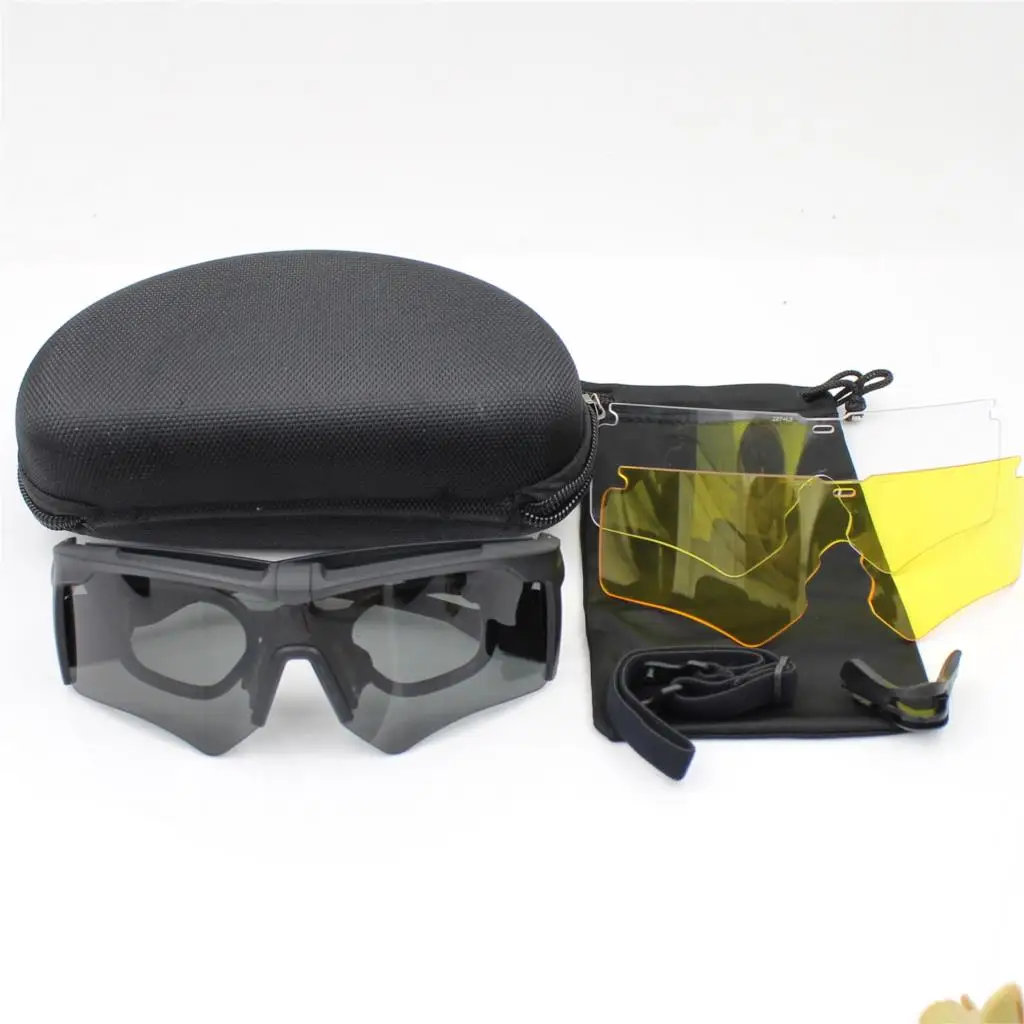 AF military goggles 3 Lens Ballistic Military Sport Men Sunglasses Army Bullet-proof Eyewear CS Shooting
