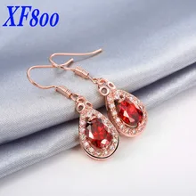 XF800] брендовые изысканные ювелирные изделия, винтажные женские вечерние серьги с голубым драгоценным камнем/Рубином R14