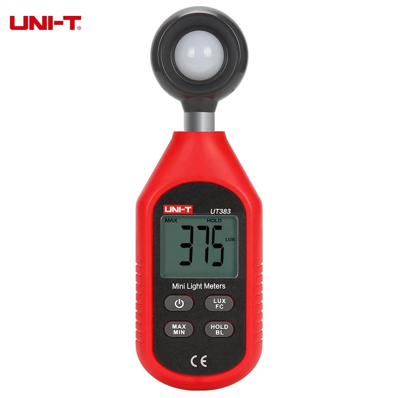 UNI-T UT383 Цифровой Люксметр Light Meter Lux/fc метр люминометр фотометр 200,000 лк