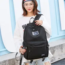 Nylon Backpack Female Korean Version Of The Tide New Canvas Simple Versatile Backpack Casual Computer bag basic computer skills made simple xp version