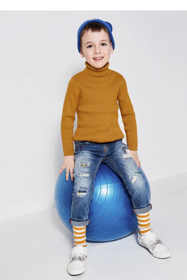 Balabala Toddler Boy Rib Knit Roll up Turtleneck Sweater Children Kids Boy Cotton Blend Ribbed Turtleneck Sweater for Winter Balabala Toddler Boy Rib Knit Roll up Turtleneck Sweater Children Kids Boy Cotton Blend Ribbed Turtleneck Sweater for Winter
