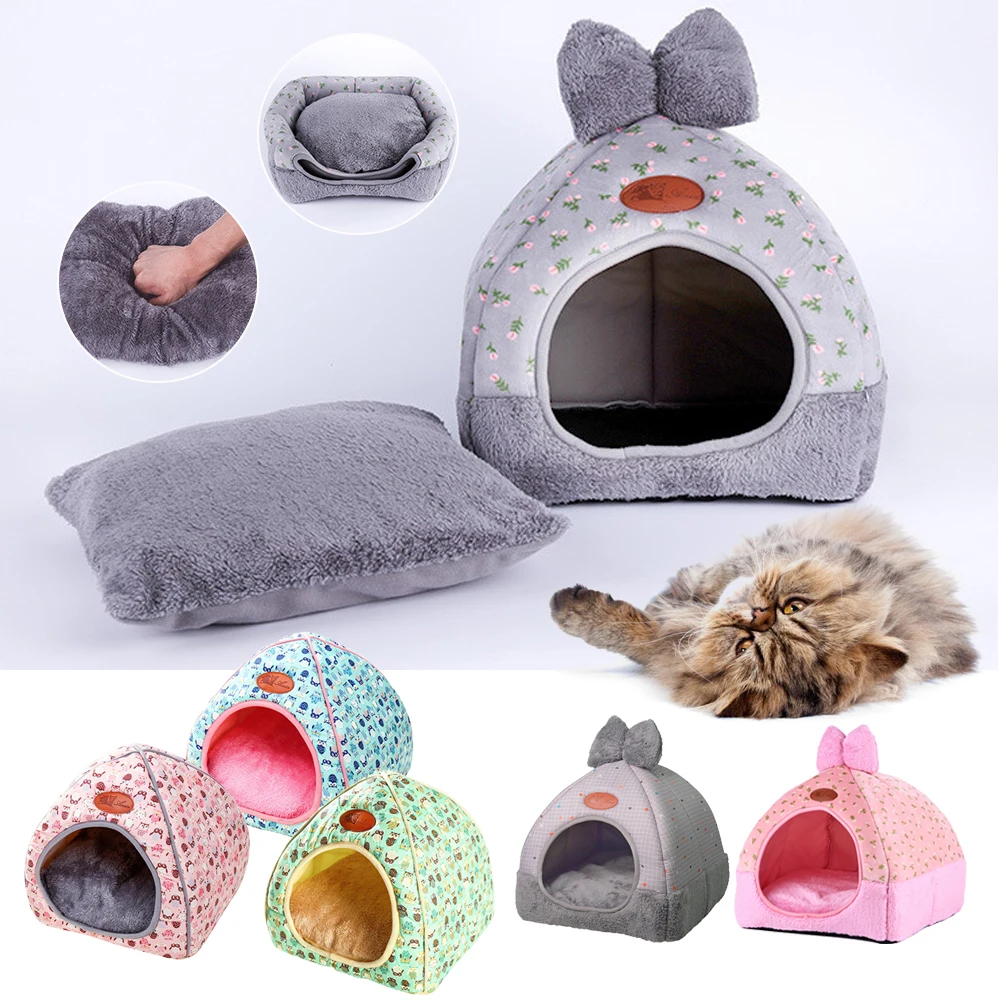 

New Fashion Striped Removable Cover Mat Dog House Dog Beds For Small Medium Dogs Pet Products House Pet Knnels For Cat