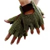 Semi-Finger Gloves Male Spring Summer Breathable Non-Slip Fitness Driving Knitted+Leather Half Finger Man's Gloves A1366-1 ► Photo 2/6