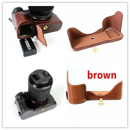 Leather Camera Case Borsa Per Sony Ilce-7Rm2 A7Ii A7R2 A7S2 A7M2 Fotocamera In Mezza Pelle Del Corpo Camera Strap Camera Bag Video