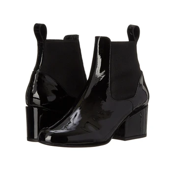 

2020 Fashion Slip-On Women Boots Spring Autumn Ankle Boots Ladies Black Sheepskin Leather Shoes For Women TL-A0148