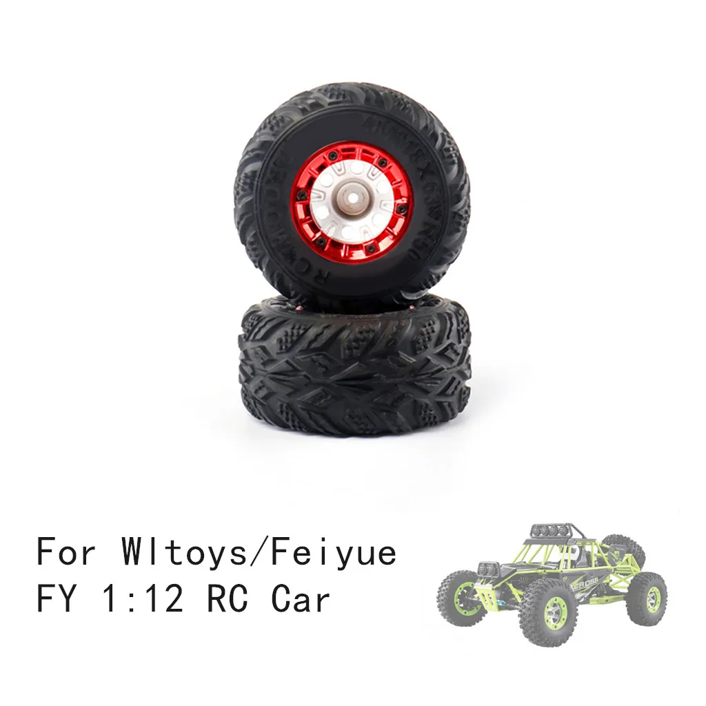 

Model parts 2PCS upgrade 100mm wheel tire spare parts Wltoys / leap FY 1:12 RC remote control off-road tire accessories L0626