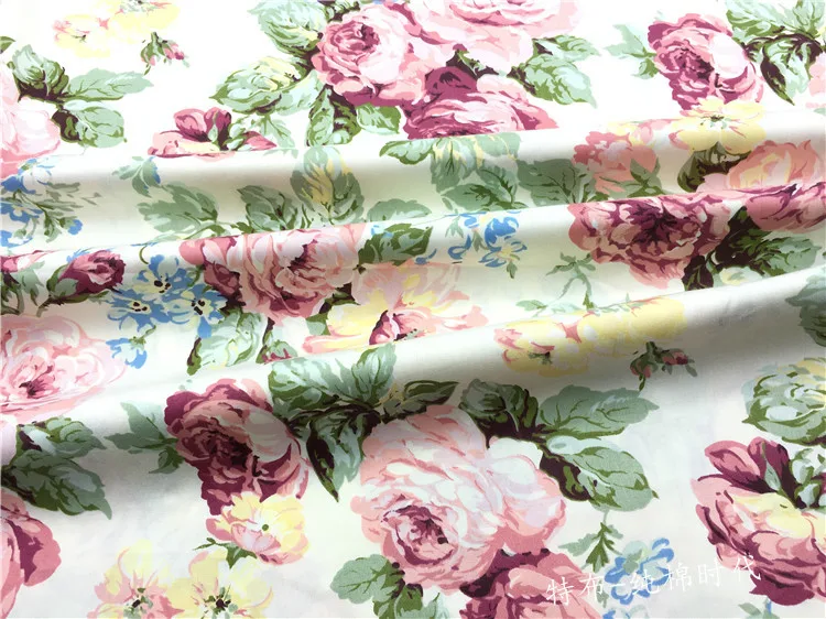 Purple Pink Floral 100/% Cotton Prints Dress Craft Fabric 160cm @ £3.99 per mtr.