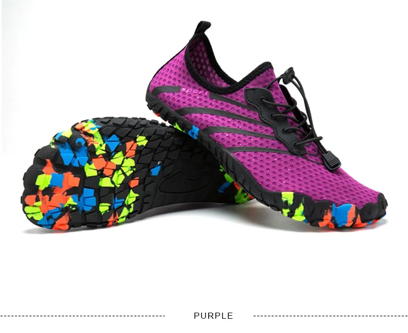 Verão dos Homens Sapatos de Água para Mulheres Sapatos de Praia Natação do Aqua Sapatos de Mergulho Sandálias de Pesca Novo Respirável Upstream Tênis Descalços 30 Esporte e Lazer