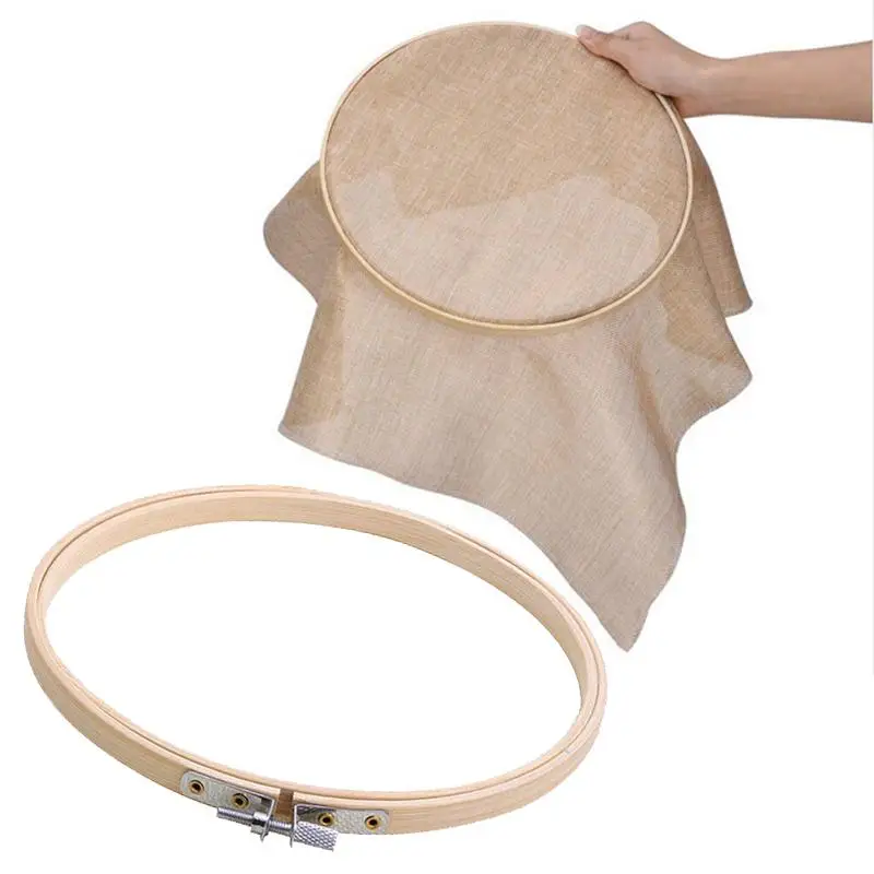 

Circle Tent Ring Round Frame Profession 26CM Light Yellow Gadgets DIY Cross Stitch Sewing Art