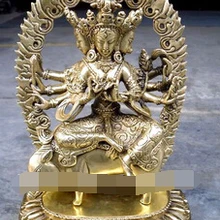 Тибетская буддистская марисидева Будда езды свинья бронзовая статуя