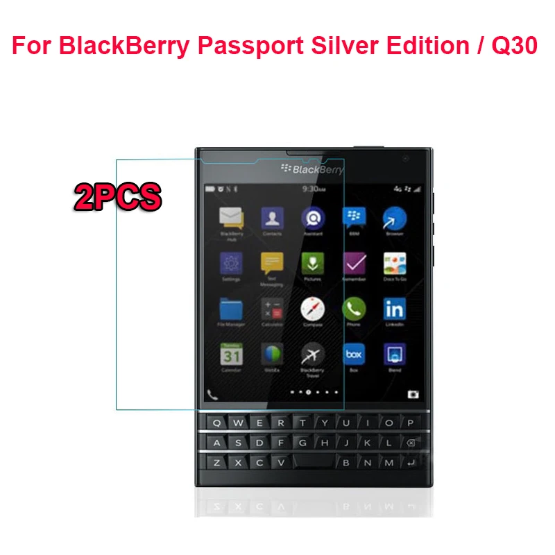 

2PC Premium Tempered Glass For BlackBerry Passport Silver Edition/ Q30 / SE SilverEdition Screen Protector Protective Film Guard